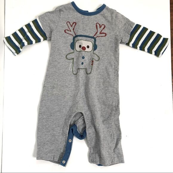 💕3 for 15💕 Old Navy Reindeer Romper Onesie 3-6 M - Picture 1 of 5
